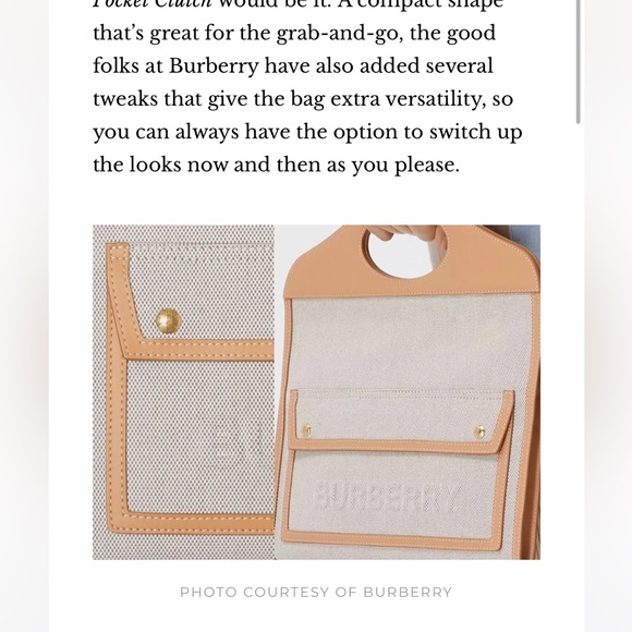 BURBERRY NWT NIB Small Pocket Clutch light blue and black $1300 - Picture 6 of 16